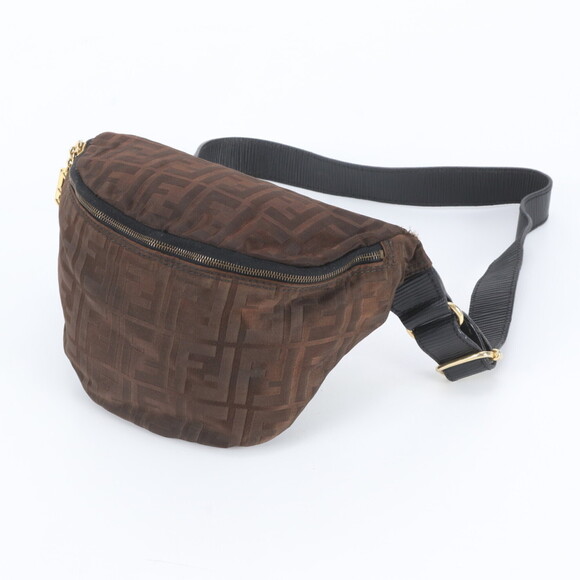 FENDI Handbags - Fendi Zucca Leather Body Bag, Waist Pouch, Shoulder Brown, Men's & Women's